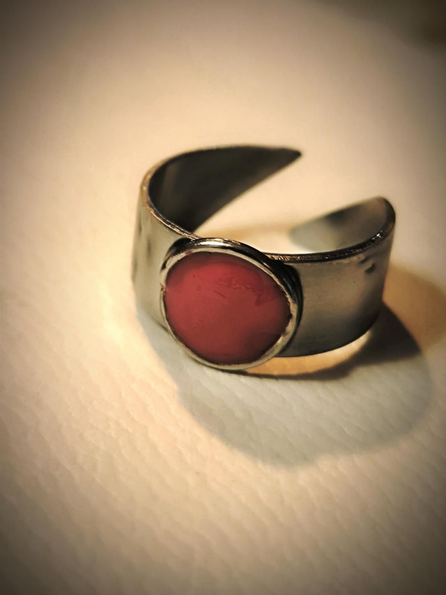 Bague rose de corail