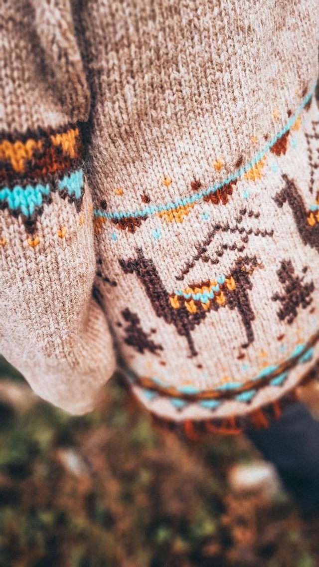 Llama Adventure Sweater Kit - Col 05 (Beige Heather Rauma Vams) - Wool &amp; Pattern - Linka Neumann