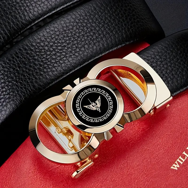 Men's Genuine Leather Automatic Buckle Belt