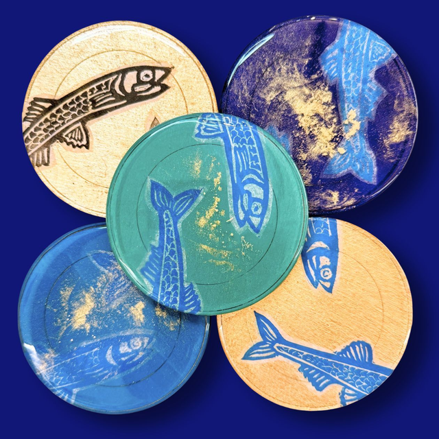 Set 4 sottobicchieri