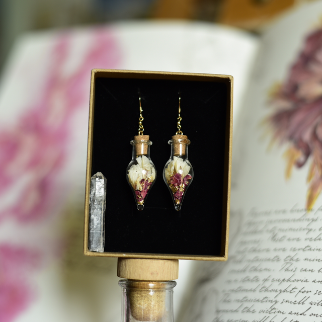 boucles d’oreilles fioles luna gold