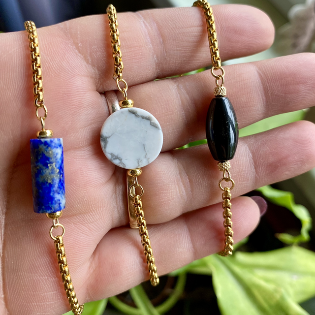 Bracelet Ajustable en pierres naturelles 