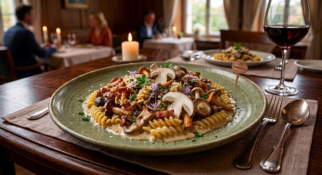 Lundi: 28.09 Fusilli à la forestière 