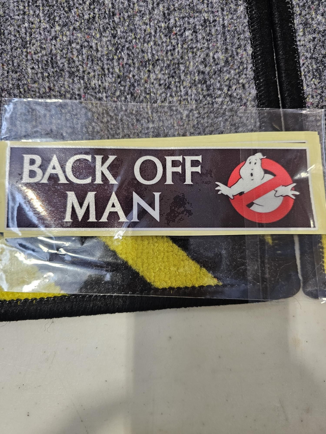 "Back off man" sticker 