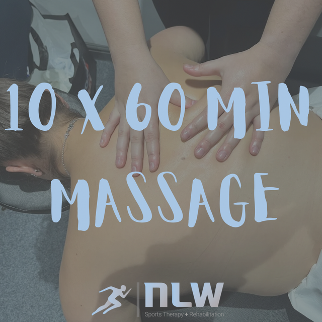 10x 60 minute massage 