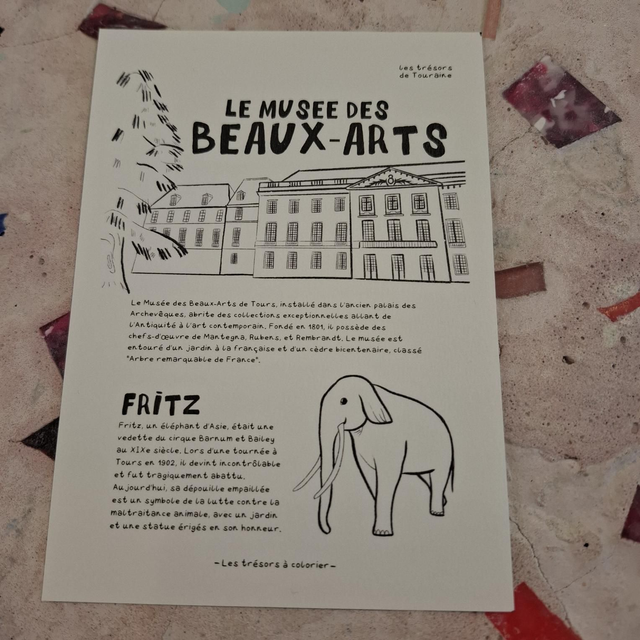 Lale-33 coloriage carte A6 musee 