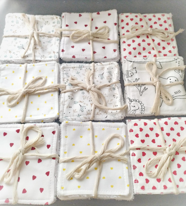 Lot de 3 lingettes lavables en bambou certifiées Oeko-Tex