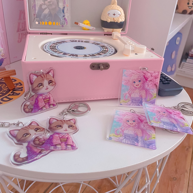 Porte-clés "Sakura & Mochi" 🌸🍡