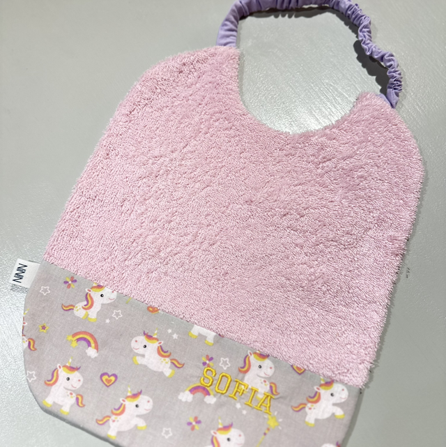 Ninin - bavaglino con elastico unicorni