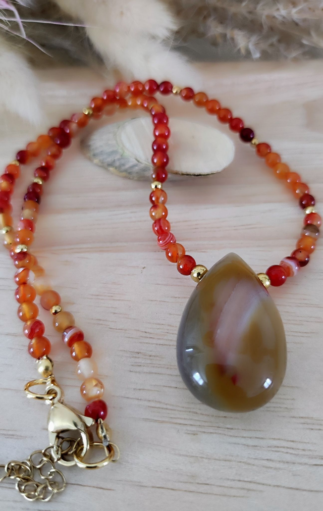 Collier "Vitalité" Cornaline