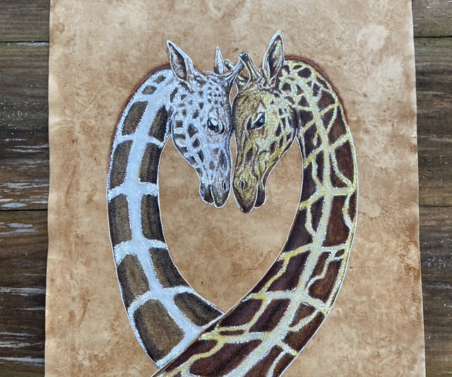 Giraffes in Love 