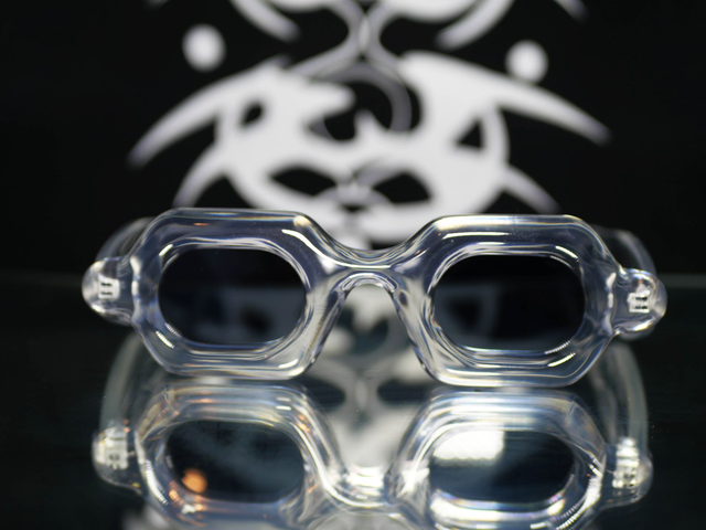 Lunette boudin transparente