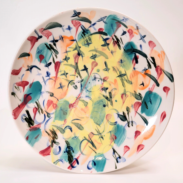 Assiette porcelaine festive