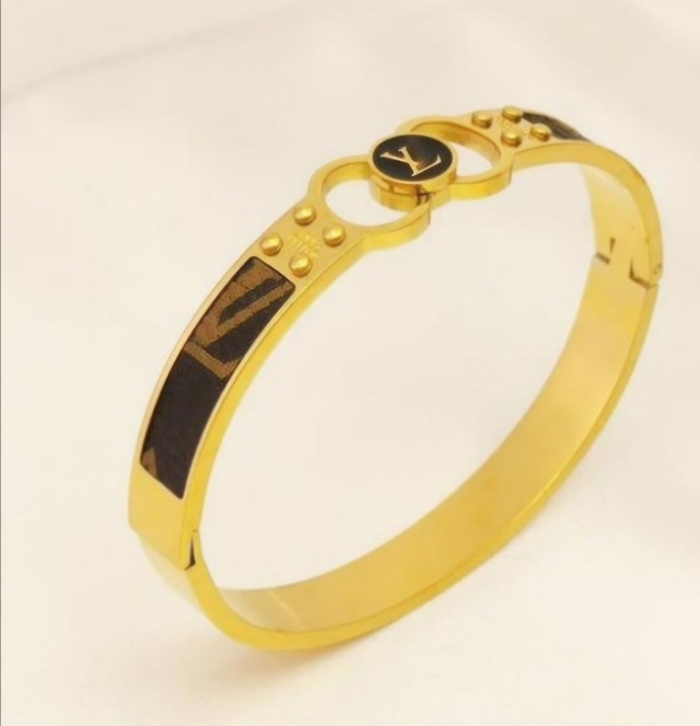 Bracelets LV doré marron 