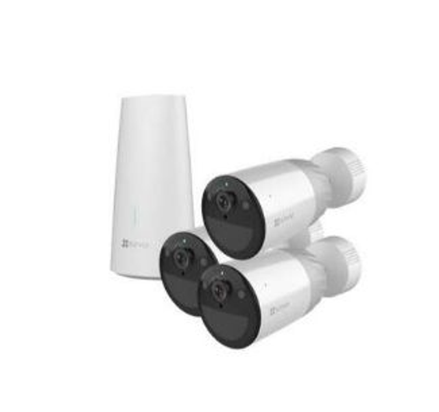 Pack 3 caméras sur batterie + 1 station de base