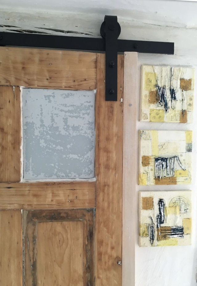 Eitempera Dreiteilige Serie  auf Leinwand mit dem Titel „Sommer 22/1-3“ 20x20cm