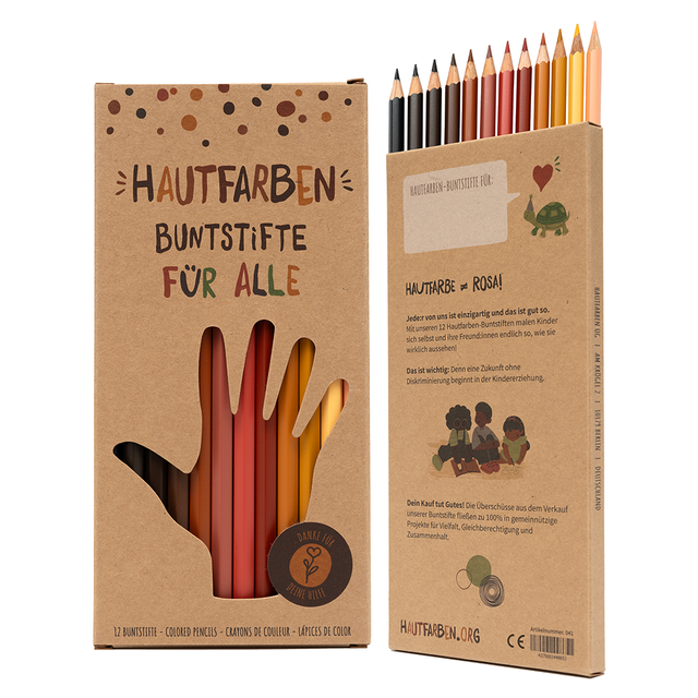 12 Hautfarben-Buntstifte | Hautfarben
