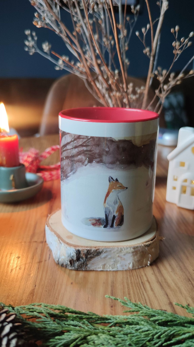 Mug Rouge L&#039;instant du renard 