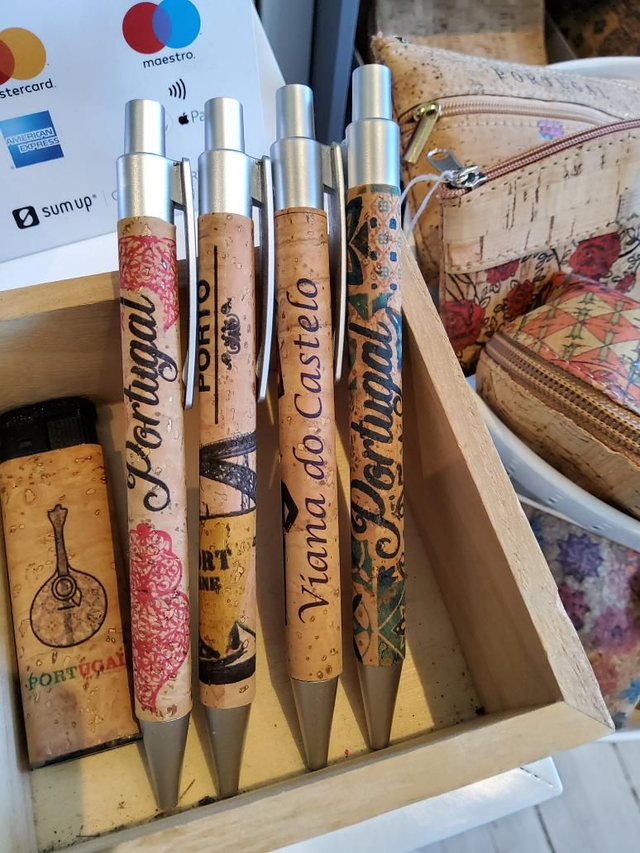 Stylos fourrés de liège imprimé 