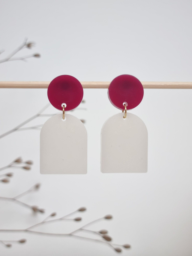 Puce et arche : Framboisier et blanc