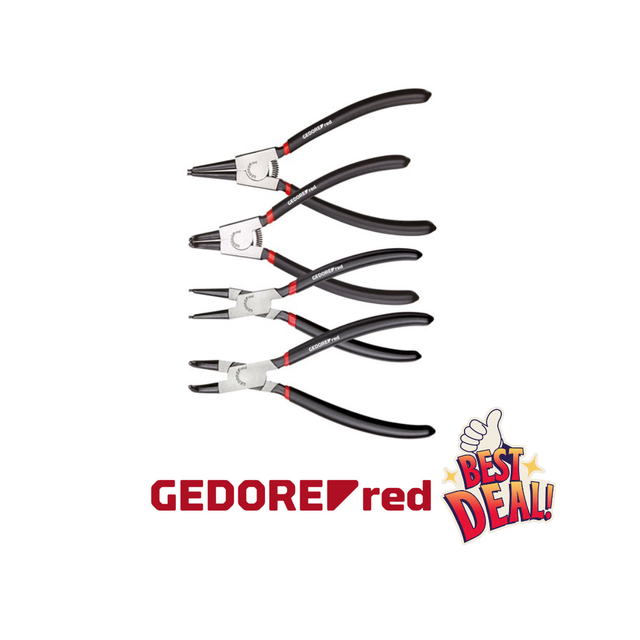 Sicherungsringzangensatz gerade und gewinkelt 90° 4-teilig R28002004 