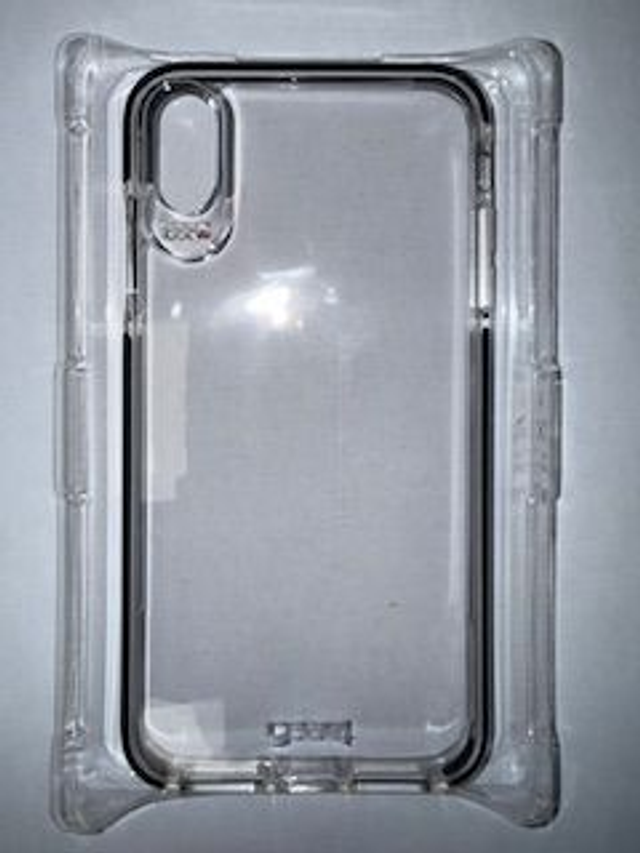 iphone xs max coque transparente à contour noir