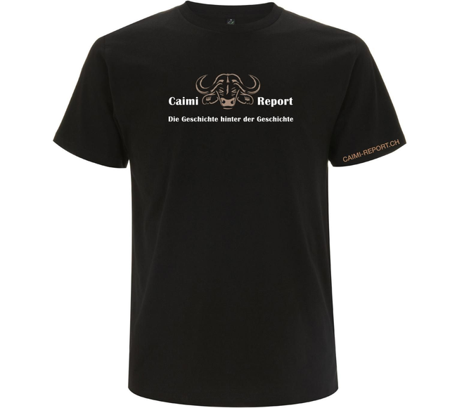 T-Shirt Caimi Report mit Zusatz «Die Geschichte hinter der Geschichte»