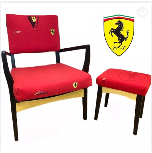 Ferrari Firmback Chair and Footstool