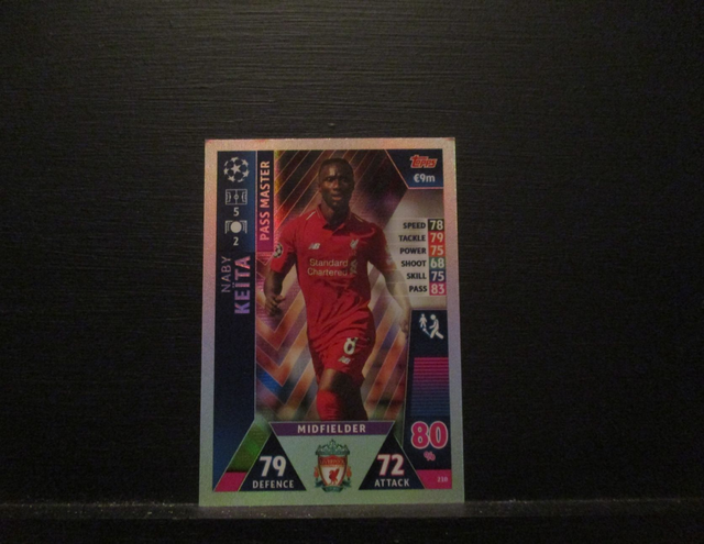 Naby Keita - UEFA Champions League Match Attax 2018/19 Original Trading Card #210