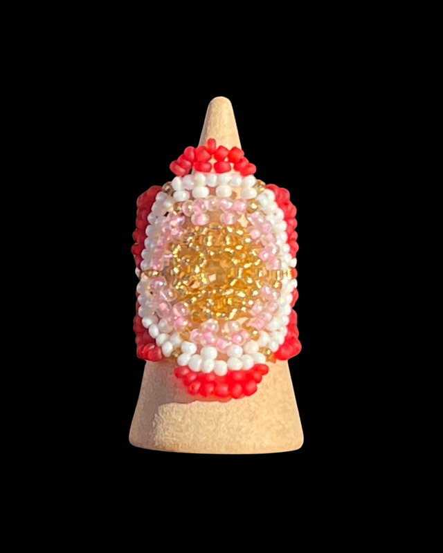 Bague Kiki Vanille Rose Rouge