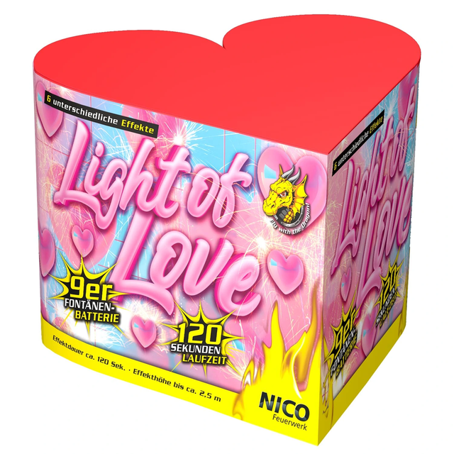 Light of Love, 9er-Fontänenbatterie