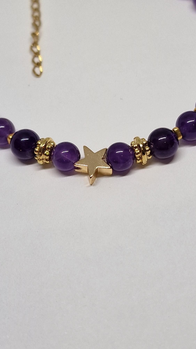 Bijou de cheville en Améthyste