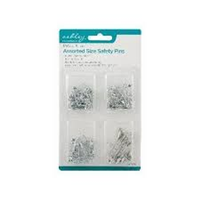 Safety Pins 100pc Silver Assorted Size