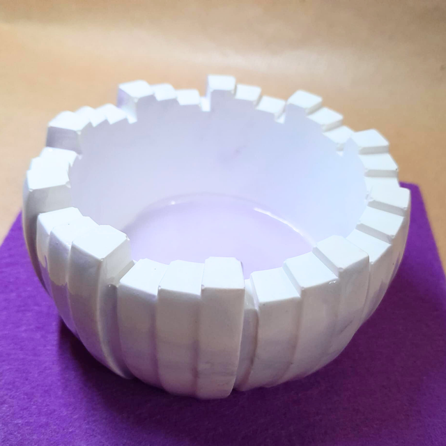 ONDE CREATIVE - Bol décoratif texturé - Éco-résine Lilas pâle