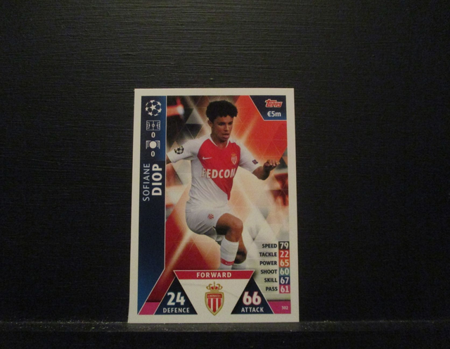 Sofiane Diop - UEFA Champions League Match Attax 2018/19 Original Trading Card #302