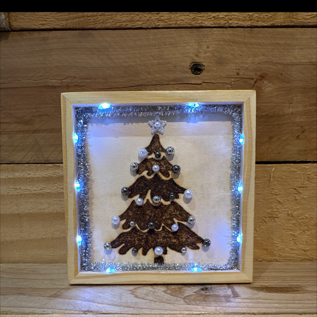 Pyrography Christmas Tree 