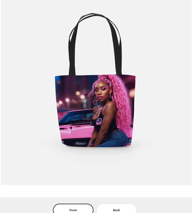 Pink racing crew tote 