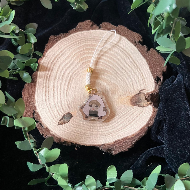 Phone Charm Gato comida // Onigiri