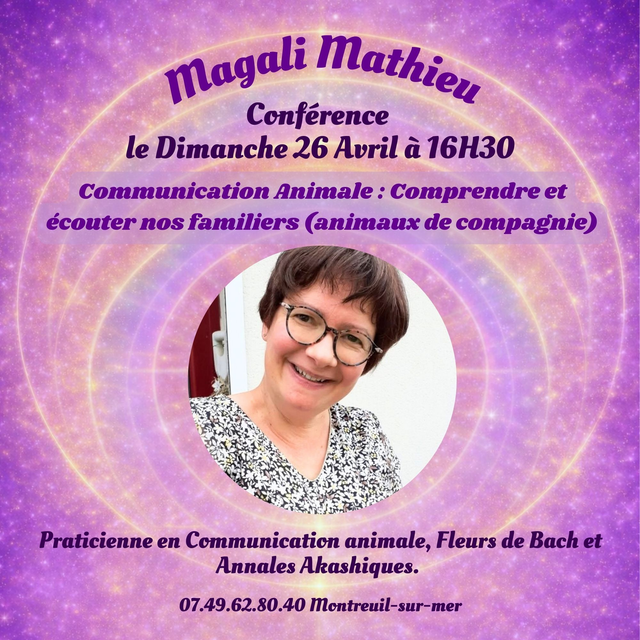 MAGALI MATHIEU ♥ Communication Animale : Comprendre et écouter nos familiers (animaux de compagnie)