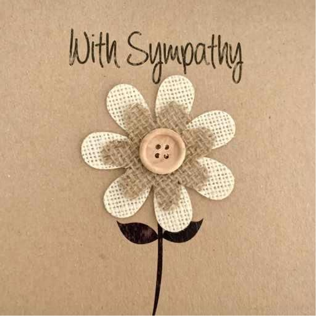 With Sympathy Flower &amp; Button