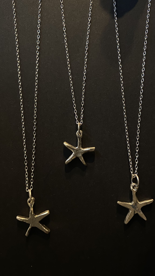 Fine Silver Starfish Pendant