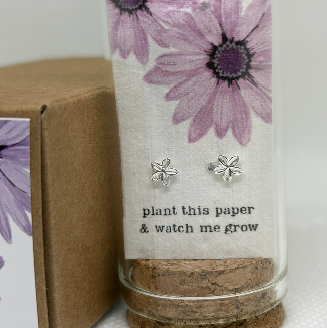 'Lilac daisy' flower plantable paper