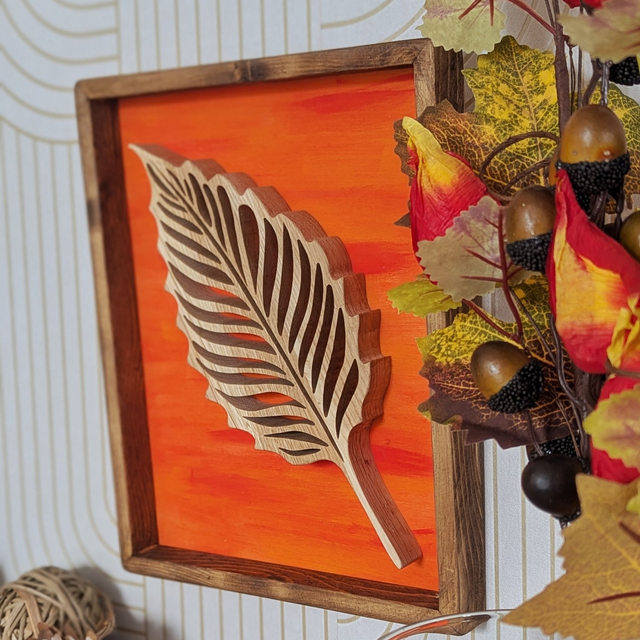 Tableau feuille automne