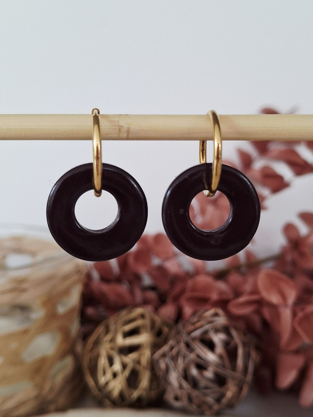 Pampilles Prune intense - P'tites rondes (sans créoles)