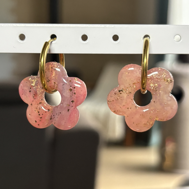 Pampilles MIA sans créoles - Quartz rose 