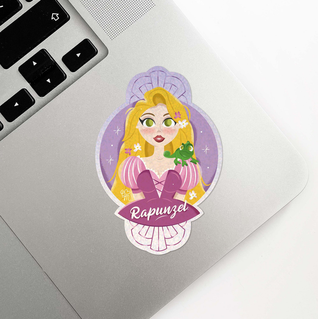 Sticker holographique Girl Power | 15 Rapunzel