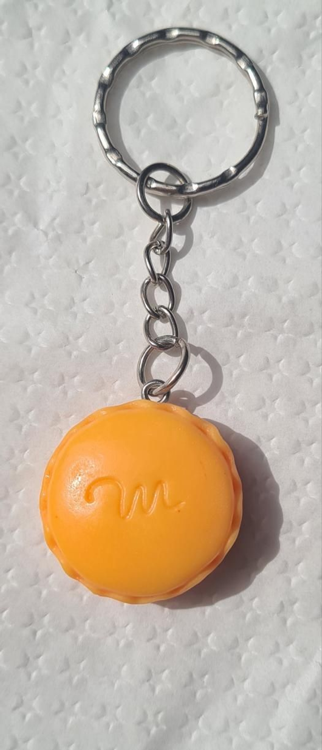 Keyring bag charm macaron orange