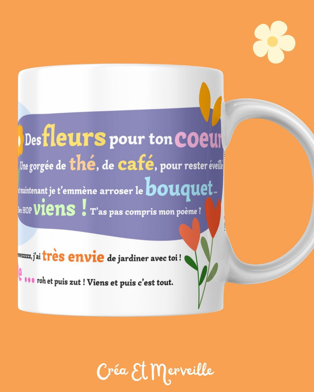 Mug fleurs & son message caché 😏 - Créa Et Merveille