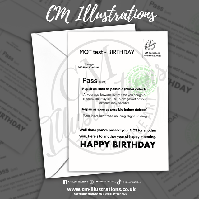 MOT Test Birthday 