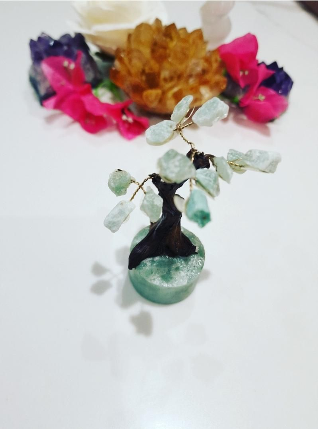 Green Aventurine Cystal Tree on Round Base